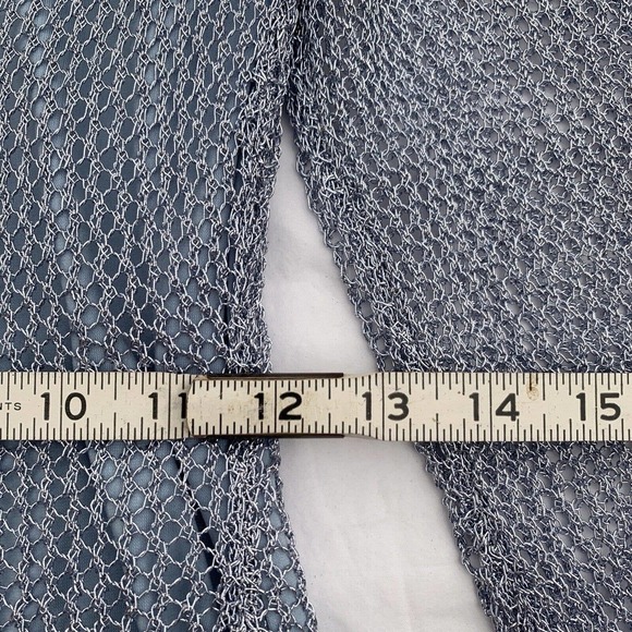 Revolve We are Kindred Delilah Dress Blue Size 0 Metallic Mesh Crochet Party - Picture 11 of 13